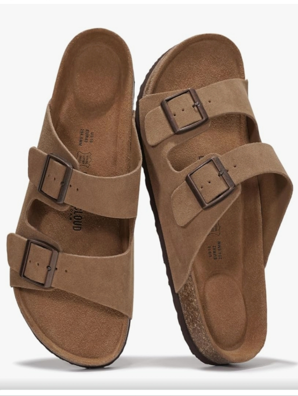 Project Cloud Arizona Suede Leather men's Sandals  - tan